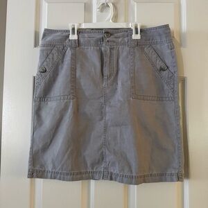 Eddie Bauer Light Gray Cotton Denim Skirt Cottagecore & Coquette y2k Size 10